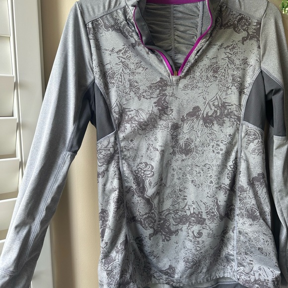 MPG Gray and Purple Quarter-Zip Pullover - Picture 3 of 10